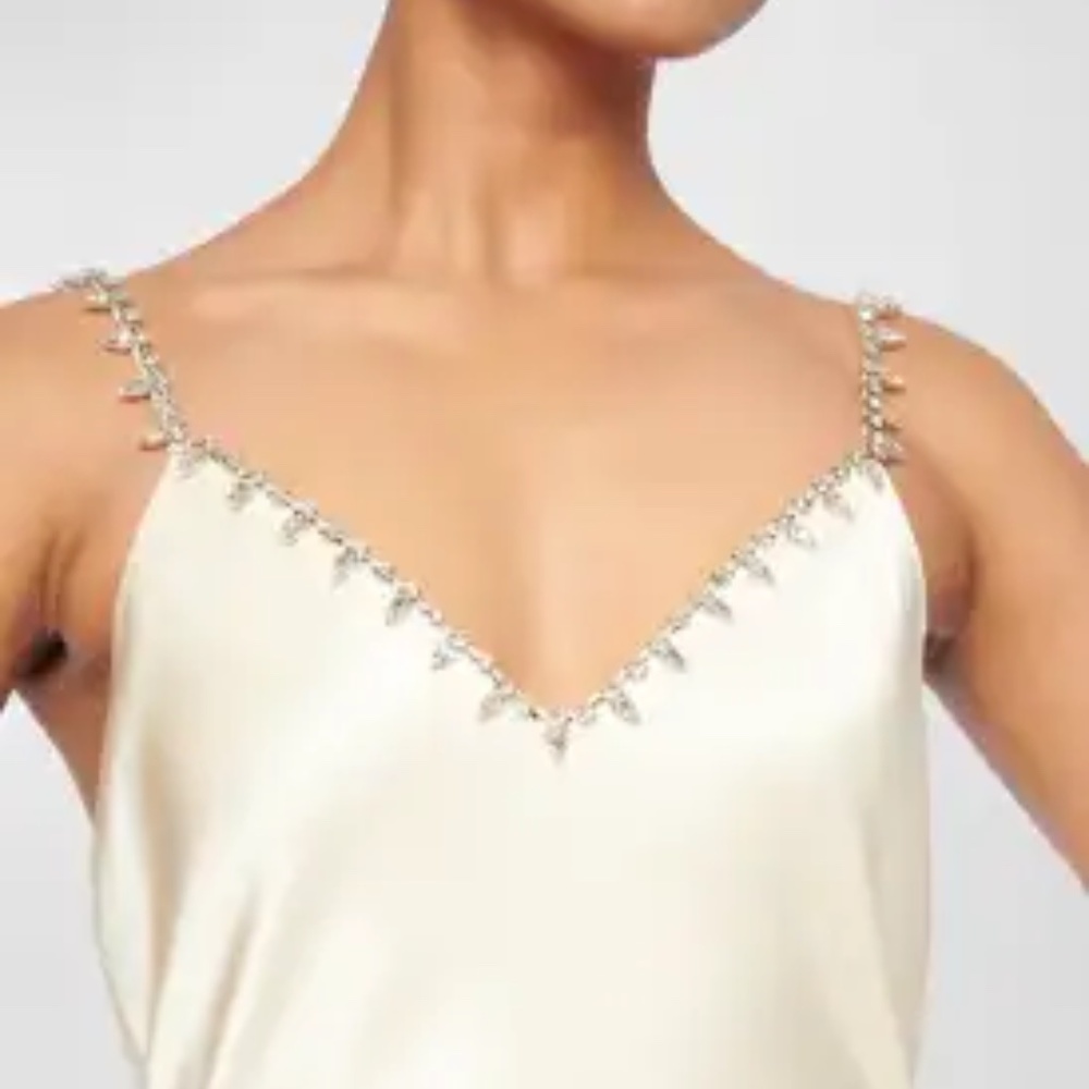Cami NYC Crystal Strap Midi Dress - Size Small